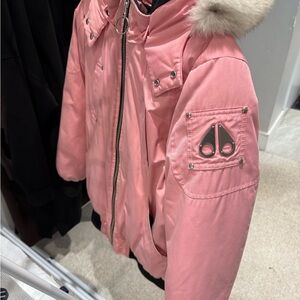 Moose Knuckles Pink and Black Jacket
